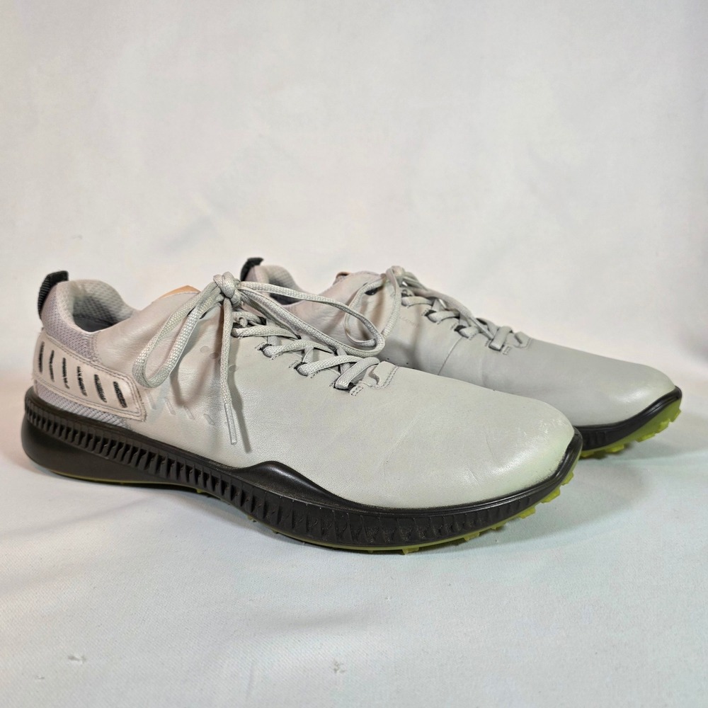 ECCO S-Hybrid Grey Golf‎ Shoes Mens 11-11.5 Yak Leather Hydromax Spikeless